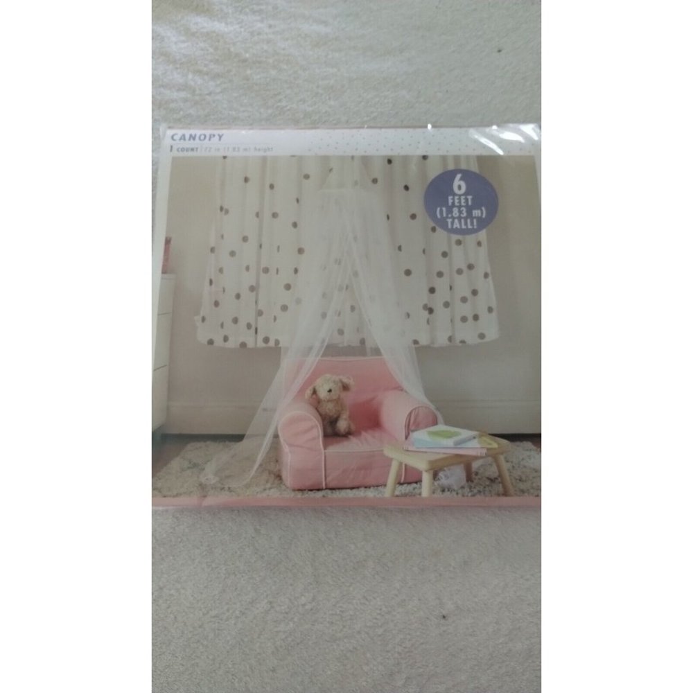 Horizon Bed Canopy 6feet Tall White Room Accent